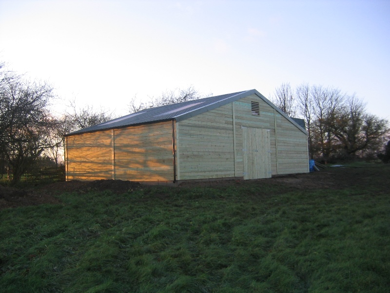 Four Box American Style Barn with Steel Roof Four Box American Style Barn with Steel Roof